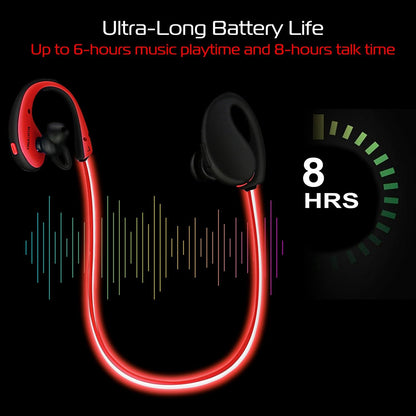Wireless Sports Headsets Wireless V4.1 Neckband Earphones HD Stereo Sweat-proof Headphones Earbuds - Discount Msrp 