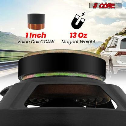 5 Core 8 Inch Subwoofer Speaker 1000W Combined Peak 4Ohm Replacement Car Bass Sub Woofer - Discount Msrp 