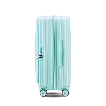 Luggage Sets 3 Piece(20/24/28), Expandable Carry On Luggage with TSA Lock Airline Approved, 100% PC Hard Shell and Lightweight Suitcase with Front Pocket and Spinner Wheels - Discount Msrp 
