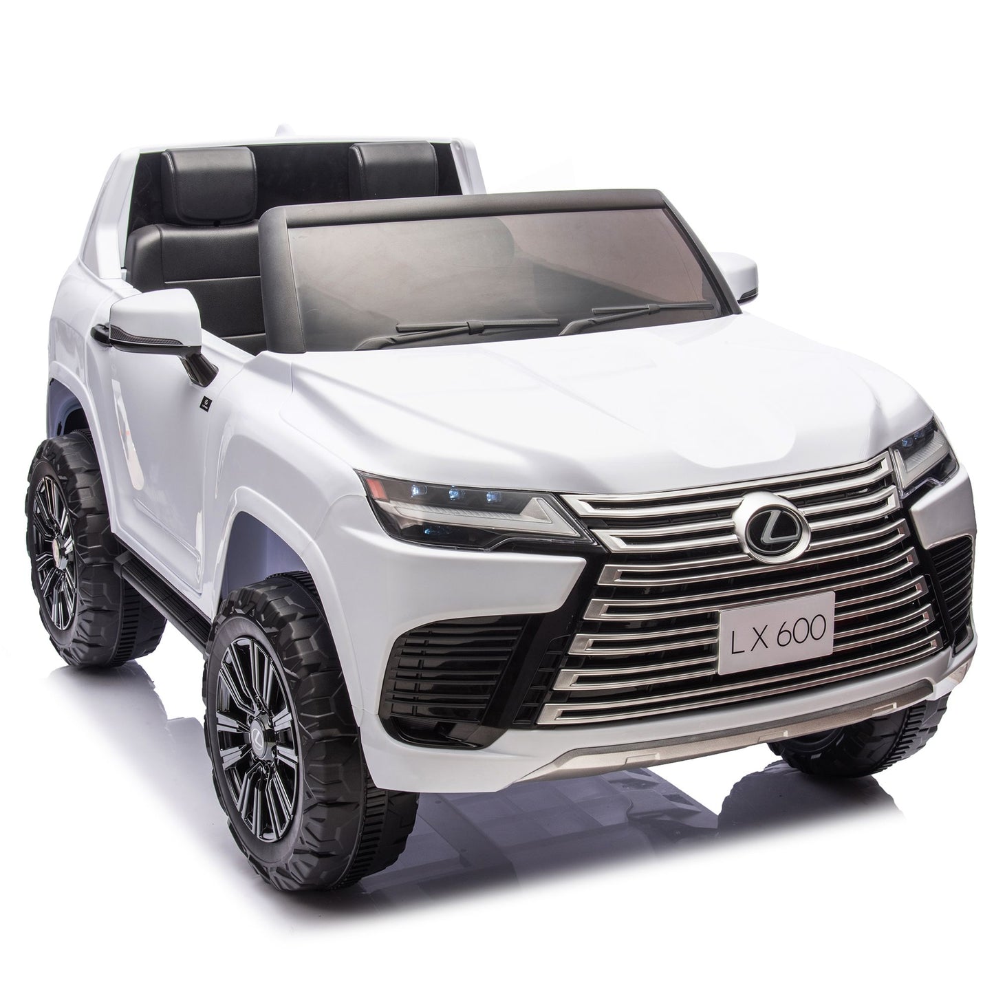Licensed LEXUS LX600 24V Two-seater XXL Kids Ride On Car W/Parents Control,Seat width 20 inches,2WD,Four-wheel suspension,Bluetooth,MP3,Music,Power display,Speeds 1.86-3.11MPH For Kids. - Discount Msrp 
