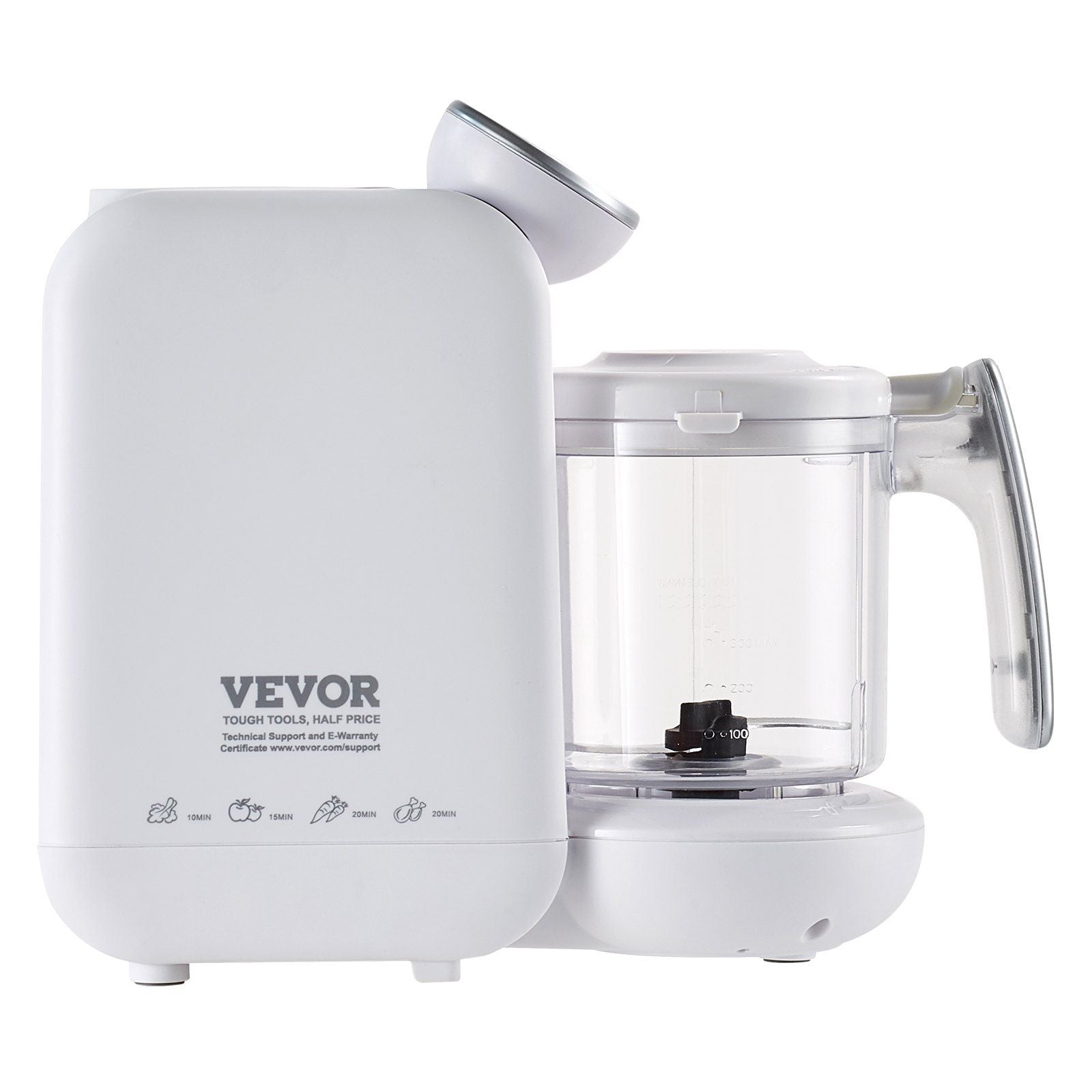 VEVOR Baby Food Maker, 430W Baby Food Processor with 750 ml Tritan Bowl, SUS304 Stainless Steel, 5 in 1 Baby Food Puree Blender Steamer Grinder for Food, Fruit, Vegetable, Meat - Discount Msrp 
