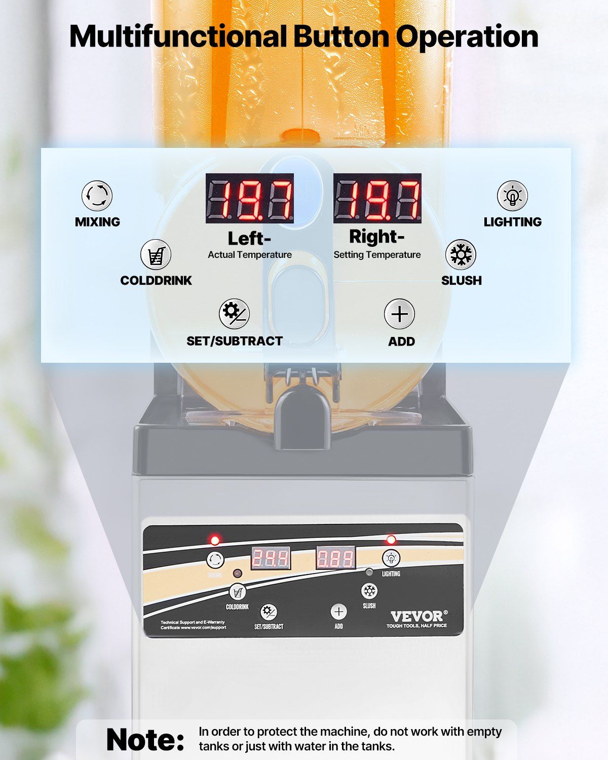 Commercial Slushy Machine 15L Margarita Smoothie Frozen Drink Slushie Maker - Discount Msrp 