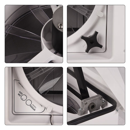 RV Roof Vent Fan 14" with LED Light,4 Speed Reversible 12V RV Exhaust Fan Low Noise,UV Protection,Manual Open for Camper,Travel,Cargo Trailer - Discount Msrp 