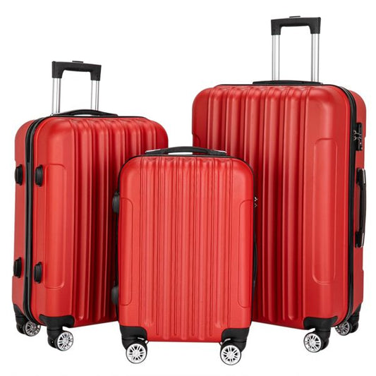 3-in-1 Multifunctional Large Capacity Traveling Storage Suitcase Luggage Set Red - Discount Msrp 