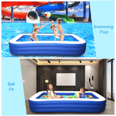 Inflatable Pool for Kids and Adults, 120" X 72" X 22" Oversized Thickened Family Swimming Pool - Discount Msrp 