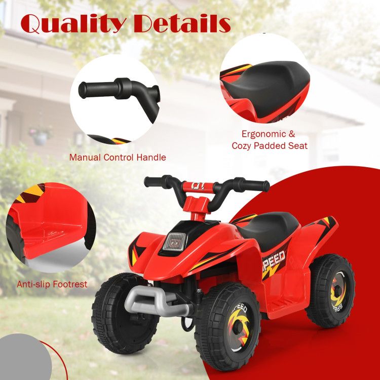 6V Kids Electric ATV 4 Wheels Ride-On Toy - Discount Msrp 