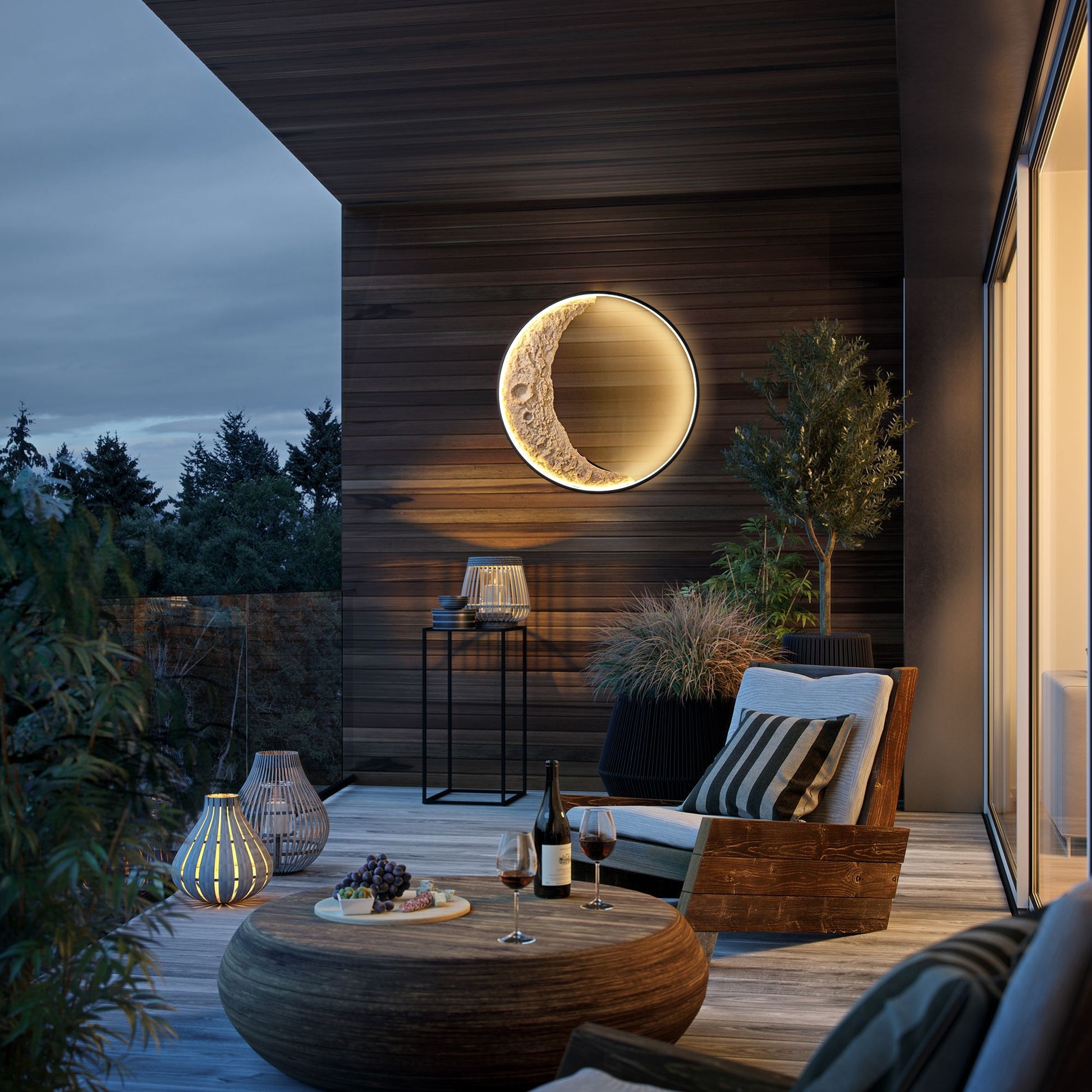 3D Moon Indoor & Outdoor Wall Lamp, Moon Lamp, Wall Decorations, Waterproof outdoor wall lights - Discount Msrp 