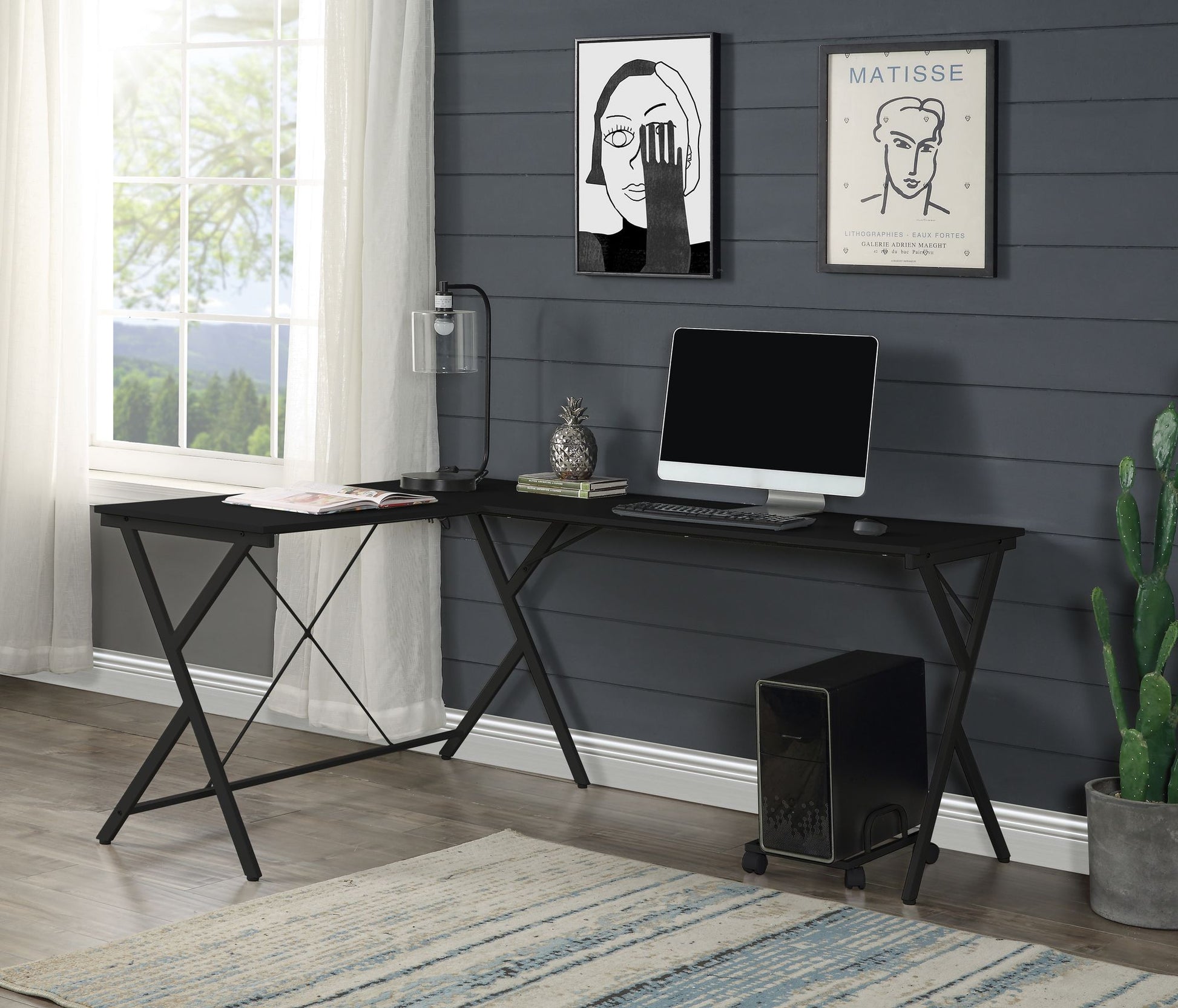 Dazenus Black Finish Computer Desk - Discount Msrp 