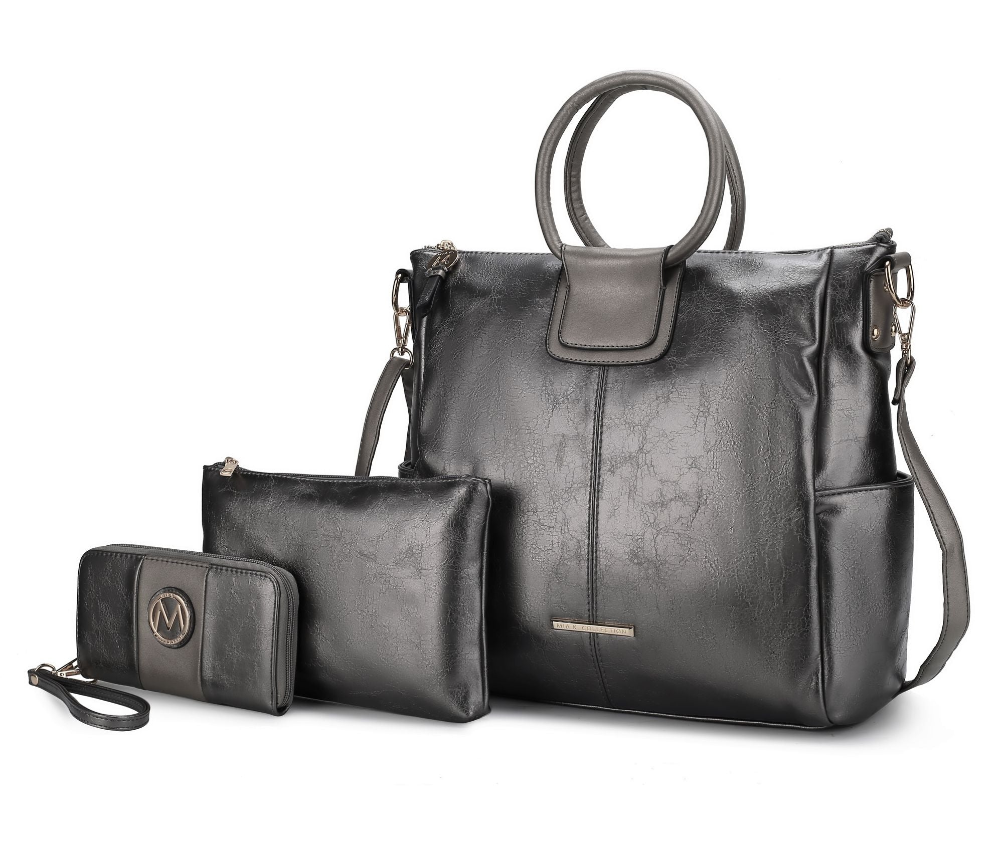 MKF Collection Zori Tote Handbag with Pouch and Wallet Vegan Leather Women by Mia k - Discount Msrp 