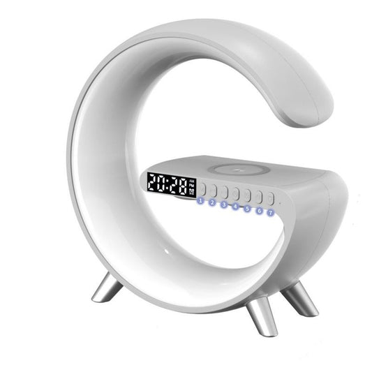 Intelligent atmosphere lamp Bluetooth speaker wireless charger bedside atmosphere lamp sunrise wake-up lamp polar lamp alarm clock - Discount Msrp 