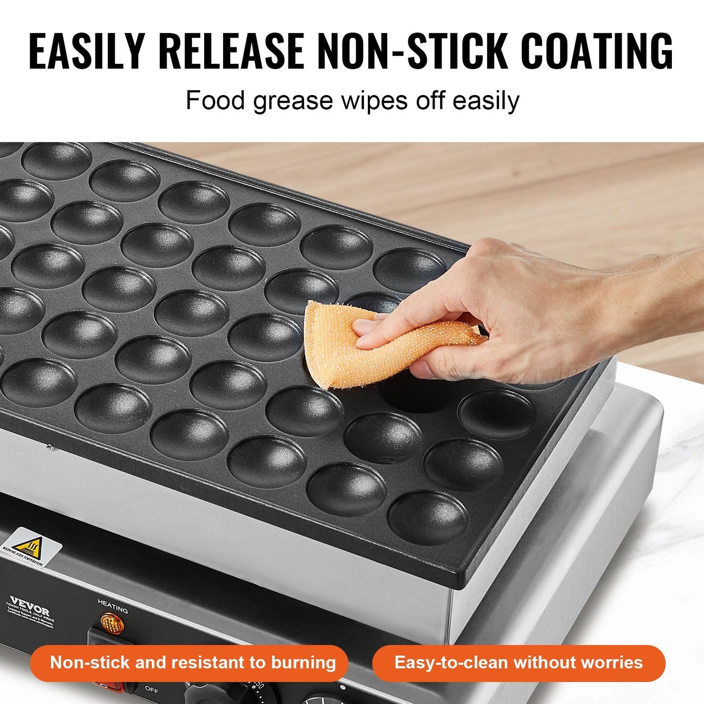 VEVOR 50PCS 43mm Mini Dutch Pancake Maker Commercial Dorayaki Baker 1700W - Discount Msrp 