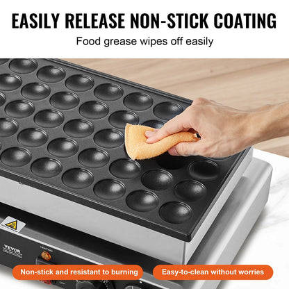VEVOR 50PCS 43mm Mini Dutch Pancake Maker Commercial Dorayaki Baker 1700W - Discount Msrp 