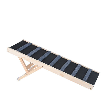 VEVOR Dog Ramp, Folding Pet Ramp for Bed, Adjustable Dog Ramp for Small, Large, Old Dogs & Cats, Wooden Pet Ramp with 39.3" Long Ramp, Adjustable from 15" to 22", Suitable for Couch, Sofa, Car - Discount Msrp 