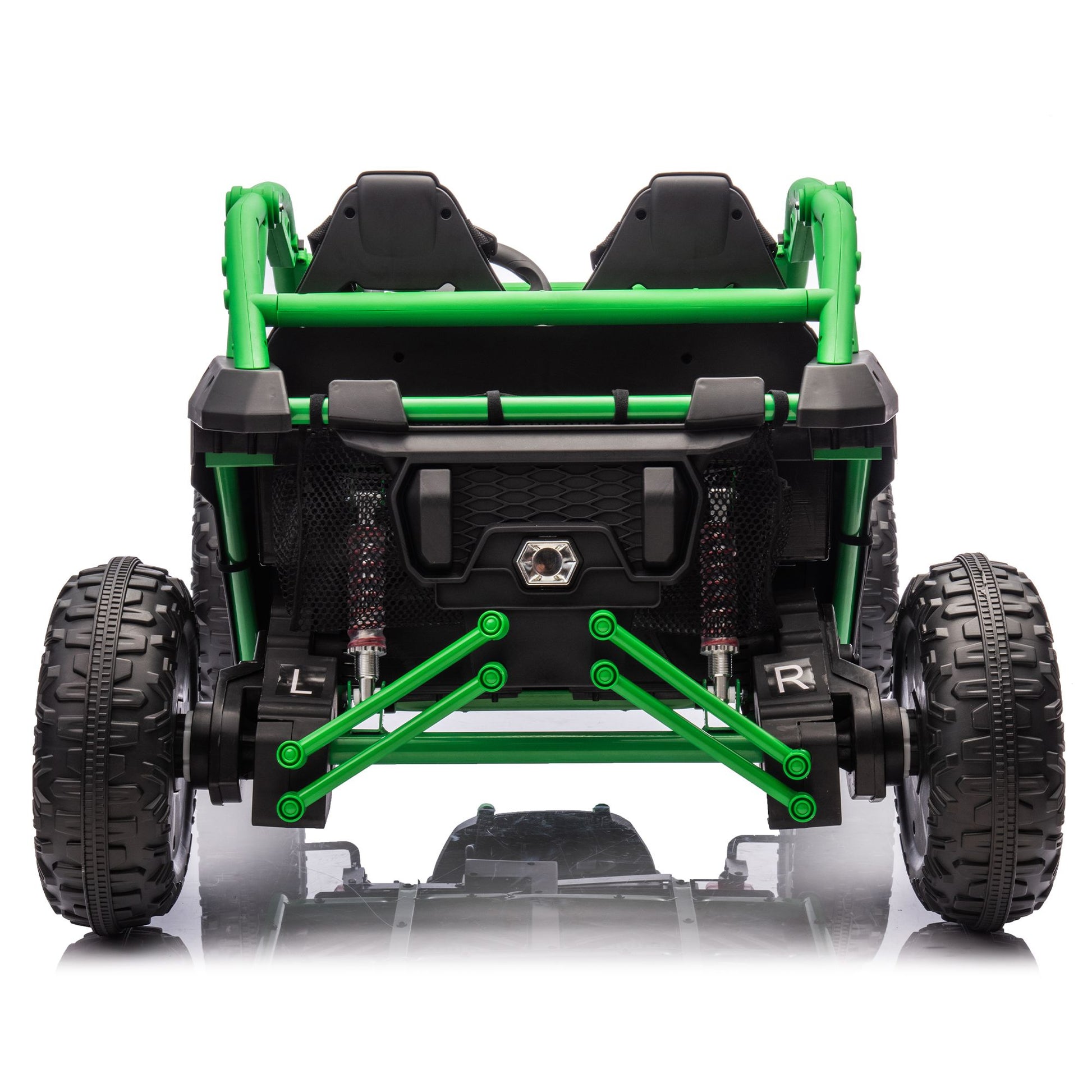 24V Two-seater Kids Ride On UTV w/Parents Control,20in seat width,400W Super high power,Four-wheel Suspension,Bluetooth,MP3,USB,LED Light,Horn,Rear storage space,Speeds 3.73-4.97MPH For Kids aged 3+. - Discount Msrp 