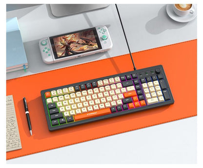 Wired luminous keyboard and mouse Q908 gaming mechanical feel game luminous suspended keyboard and mouse set - Discount Msrp 