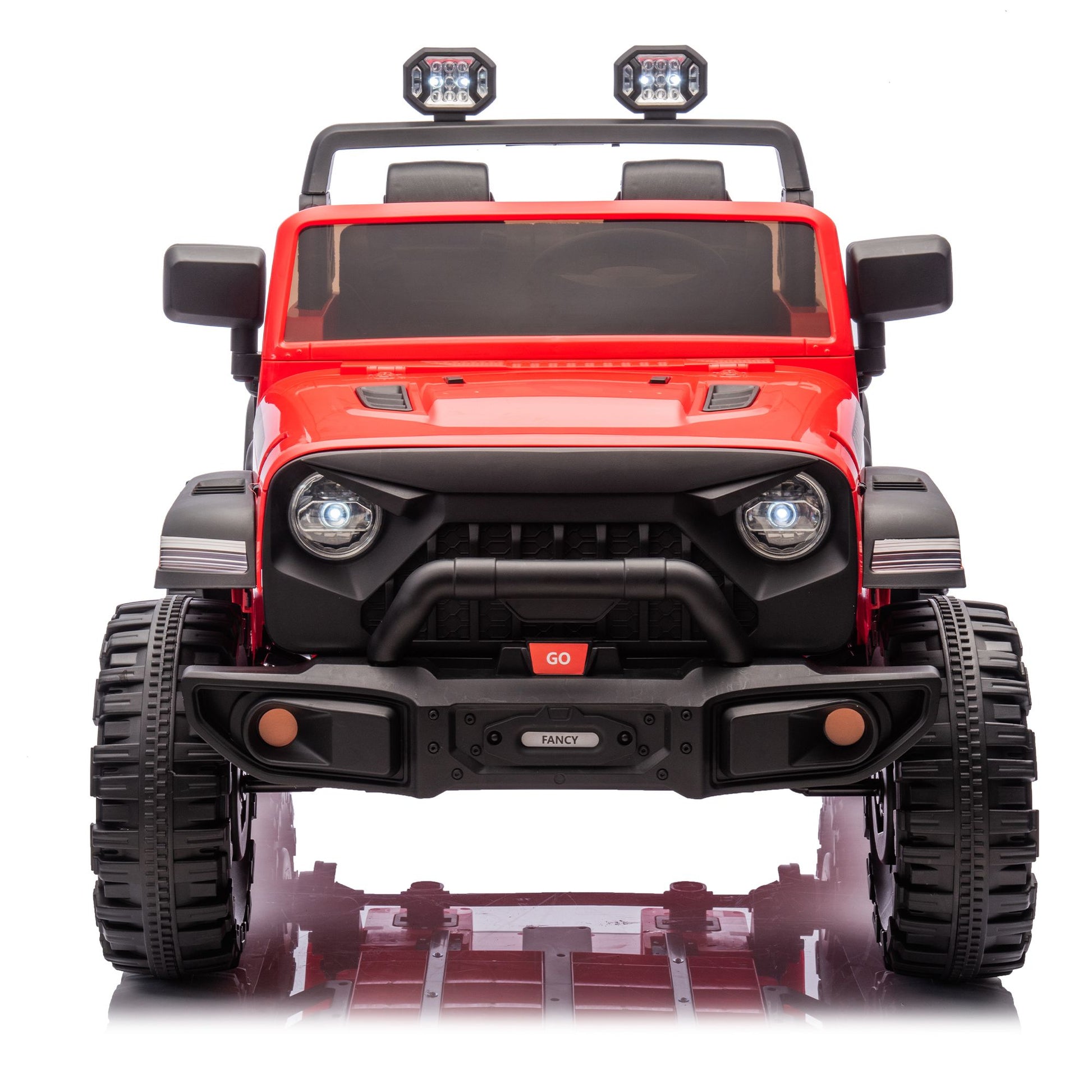 24V Two-seater Kids Ride On Electric Car W/parents control,Seat width 19.69in,400W motor,Four-wheel suspension,light&searchlight,USB,MP3,Bluetooth,Provide a speed of 1.86-4.35MPH for kids of 3+. - Discount Msrp 