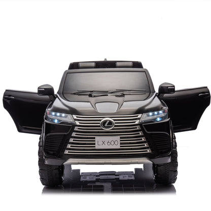 Licensed LEXUS LX600 24V Two-seater XXL Kids Ride On Car W/Parents Control,Seat width 20 inches,2WD,Four-wheel suspension,Bluetooth,MP3,Music,Power display,Speeds 1.86-3.11MPH For Kids. - Discount Msrp 
