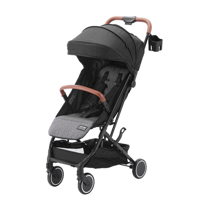 VEVOR Standard Baby Infant Stroller, Toddler Stroller with 95°-150° Adjustable Backrest & & 0/90°Adjustable Footrest & One-click Folding, Newborn Stroller with Cup Holder and Carry Bag, Black - Discount Msrp 