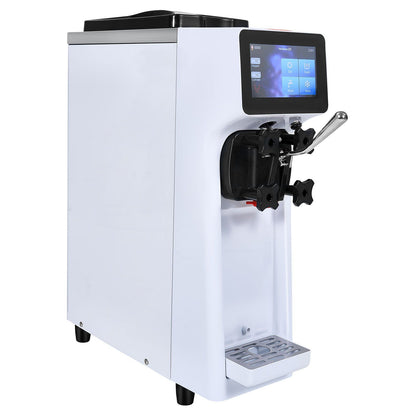 VEVOR Commercial Ice Cream Machine, 10.6 QT/H Yield, 1000W Single Flavor Countertop Soft Serve Ice Cream Maker, 4L Hopper 1.6L Cylinder, Touch Screen Auto Clean Pre-cooling, for Restaurant Snack Bar - Discount Msrp 