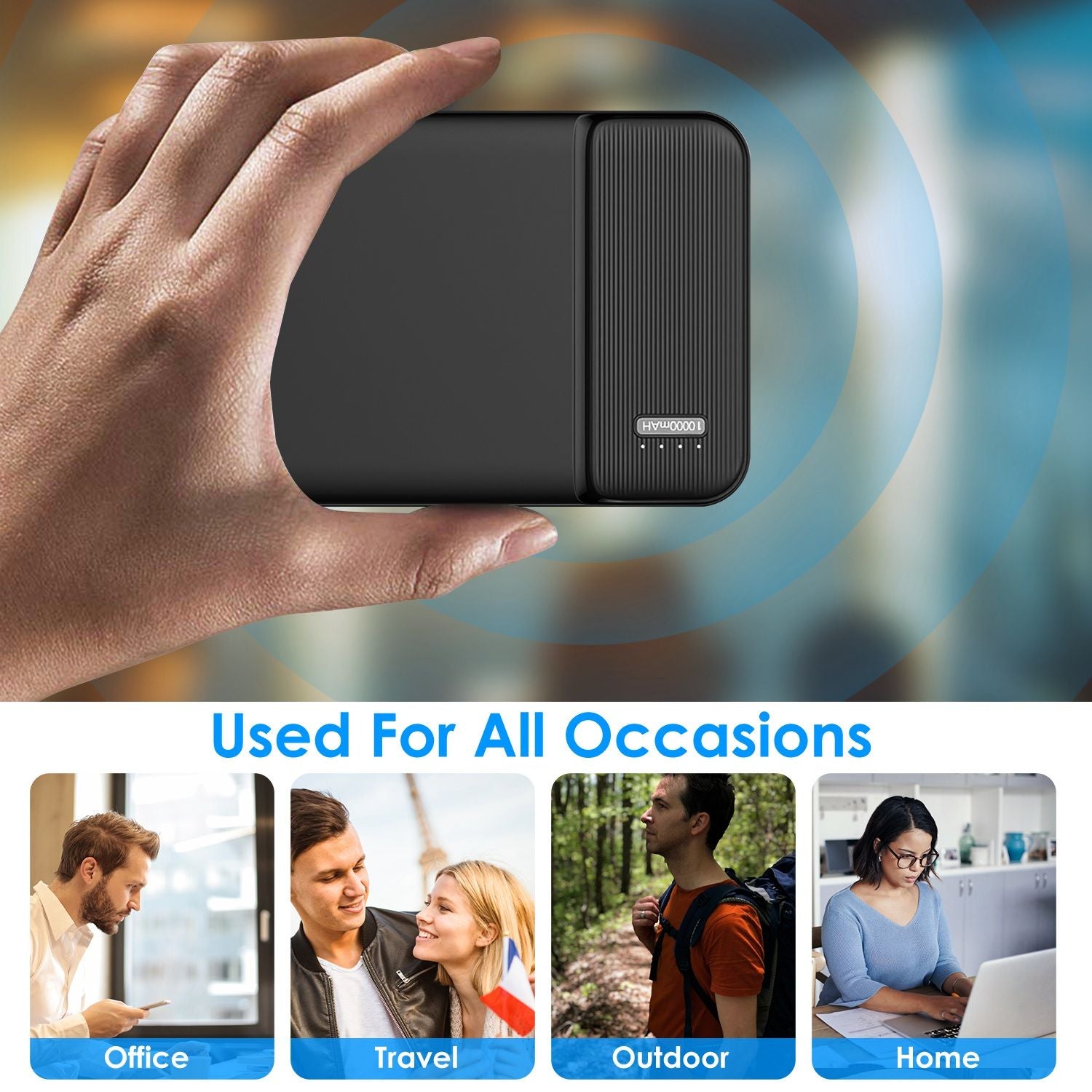 Power Bank Portable Phone Charger for Home Office Travel External Battery Pack with 1 Micro USB Cable Fit For IOSPhone 13/12 Samsung Galaxy S21 And More - Discount Msrp 