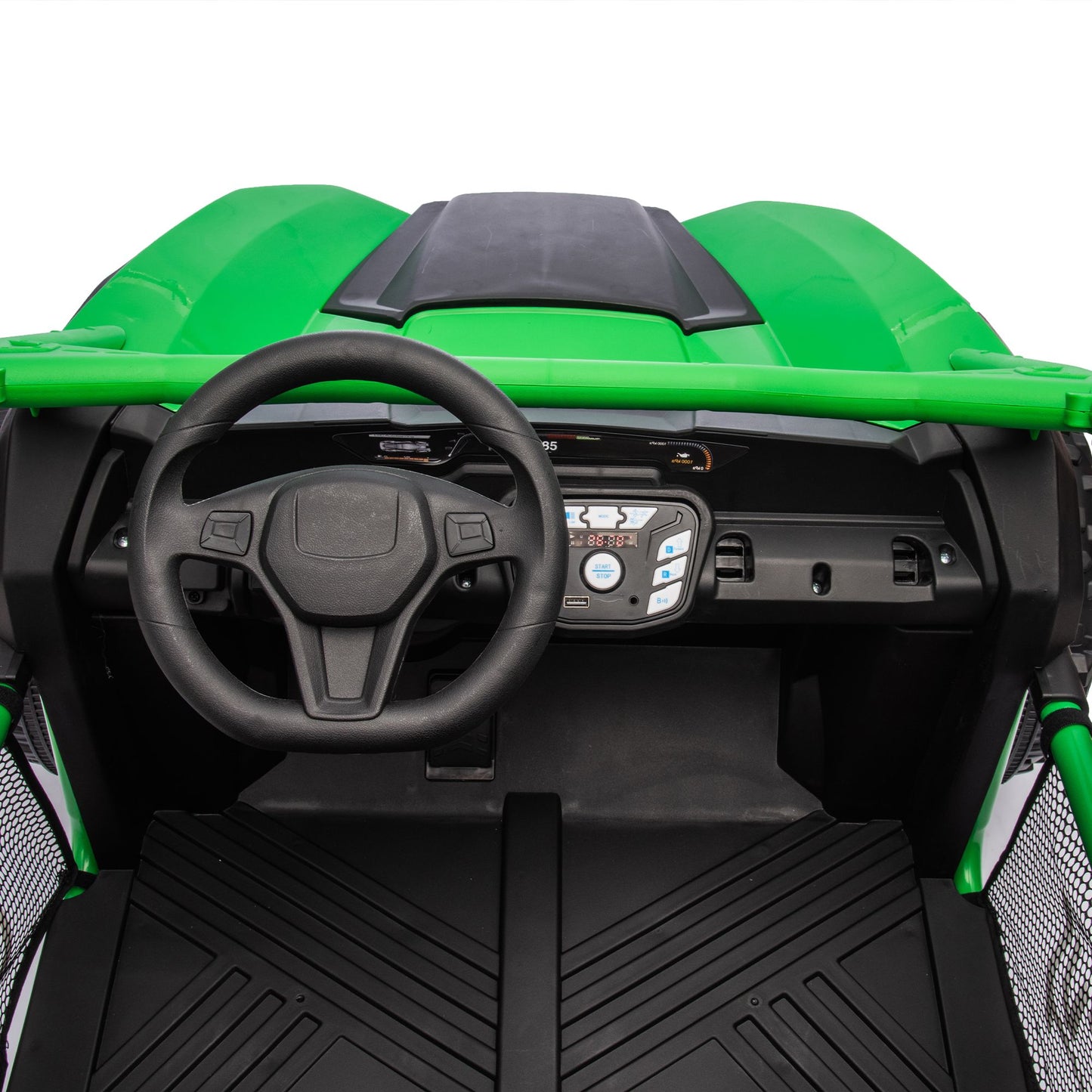 24V Two-seater Kids Ride On UTV w/Parents Control,20in seat width,400W Super high power,Four-wheel Suspension,Bluetooth,MP3,USB,LED Light,Horn,Rear storage space,Speeds 3.73-4.97MPH For Kids aged 3+. - Discount Msrp 