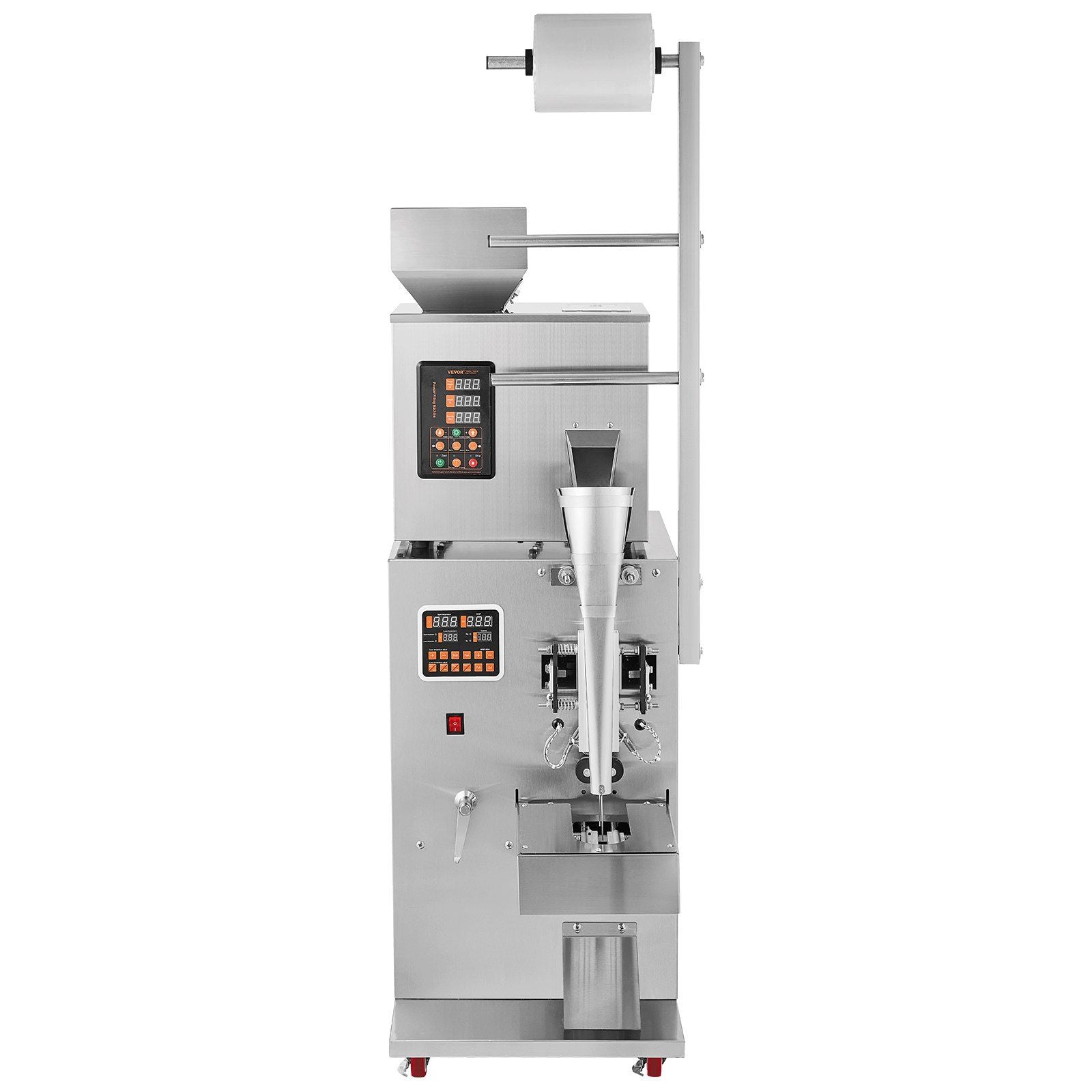 VEVOR Automatic Particle Packaging Machine, 0.002-0.22lbs/1-100g, Multi-Function Pouch Powder Sachet Weighting Filling Packing Machine, Powder Filler Machine for Tea Seeds Grains Flour Beans Glitter - Discount Msrp 