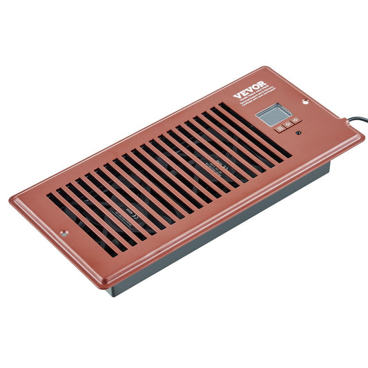 VEVOR Register Booster Fan, Quiet Vent Booster Fan Fits 4' x 10' Register Holes, with Remote Control and Thermostat Control, Adjustable Speed for Heating Cooling Smart Vent, Brown - Discount Msrp 