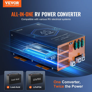 VEVOR RV Converter 45 Amp 110V AC to 12V DC RV Power Converter Battery Charger - Discount Msrp 