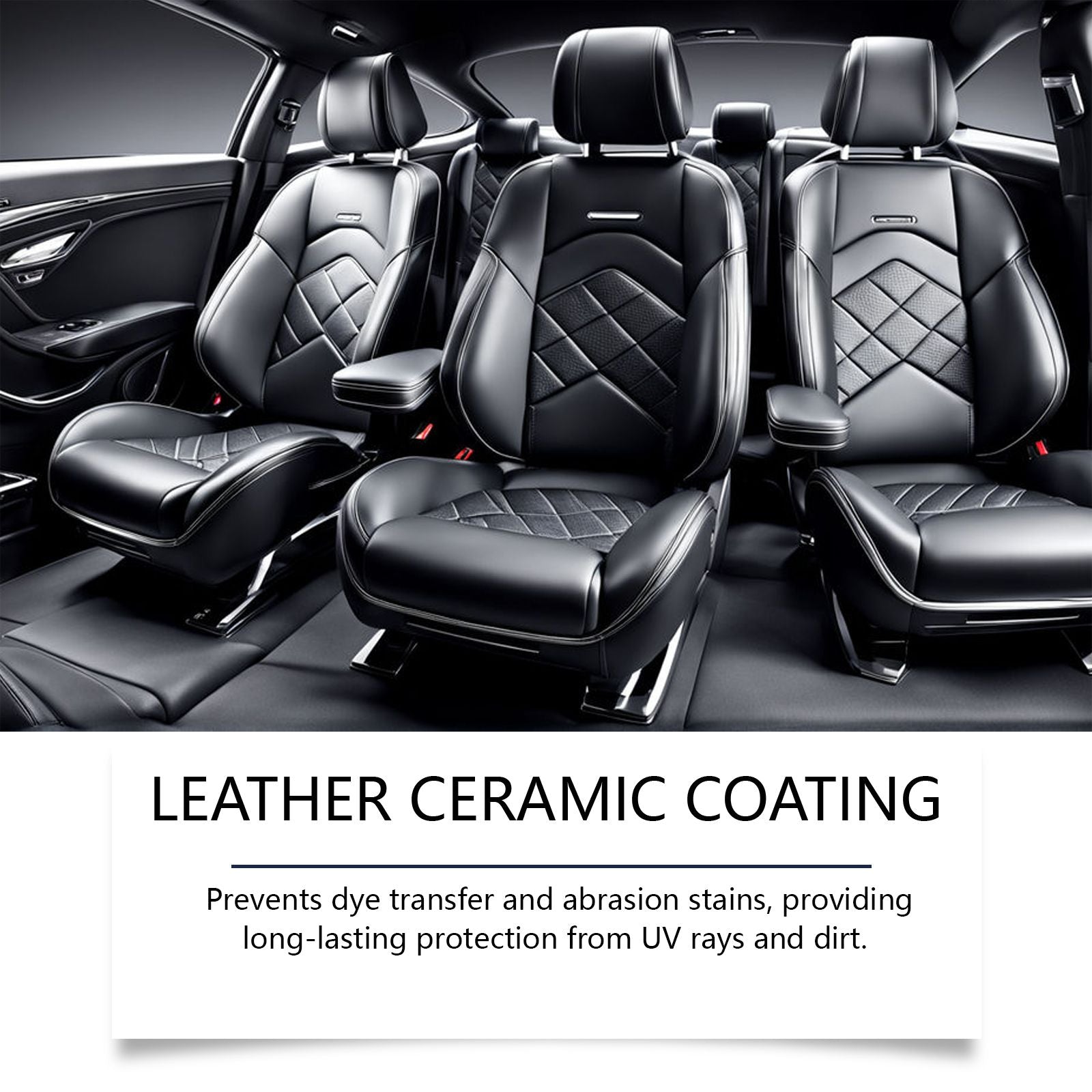 Rayhong Automotive Leather Ceramic Coating Spray, Leather Refurbishment Decontamination Brightening Maintenance Cleaning And Polishing Spray - Discount Msrp 
