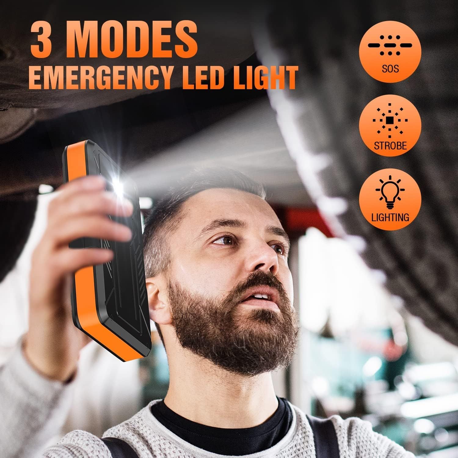 S ZEVZO Jump Starter 1000A Peak Portable Jump Starter for Car (Up to 7.0L Gas/5.5L Diesel Engine) 12V Auto Battery Booster Pack with Smart Clamp Cables, USB Charge, LED Flashlight Jump Box - Discount Msrp 