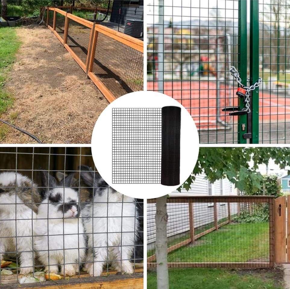 36 inch×50 ft Black Vinyl Coated Hardware Cloth 19 Gauge 1/4 inch Black PVC Hardware Cloth, Black Welded Wire Fence Supports Poultry-Netting Cage-Home Improvement and Chicken Coop - Discount Msrp 