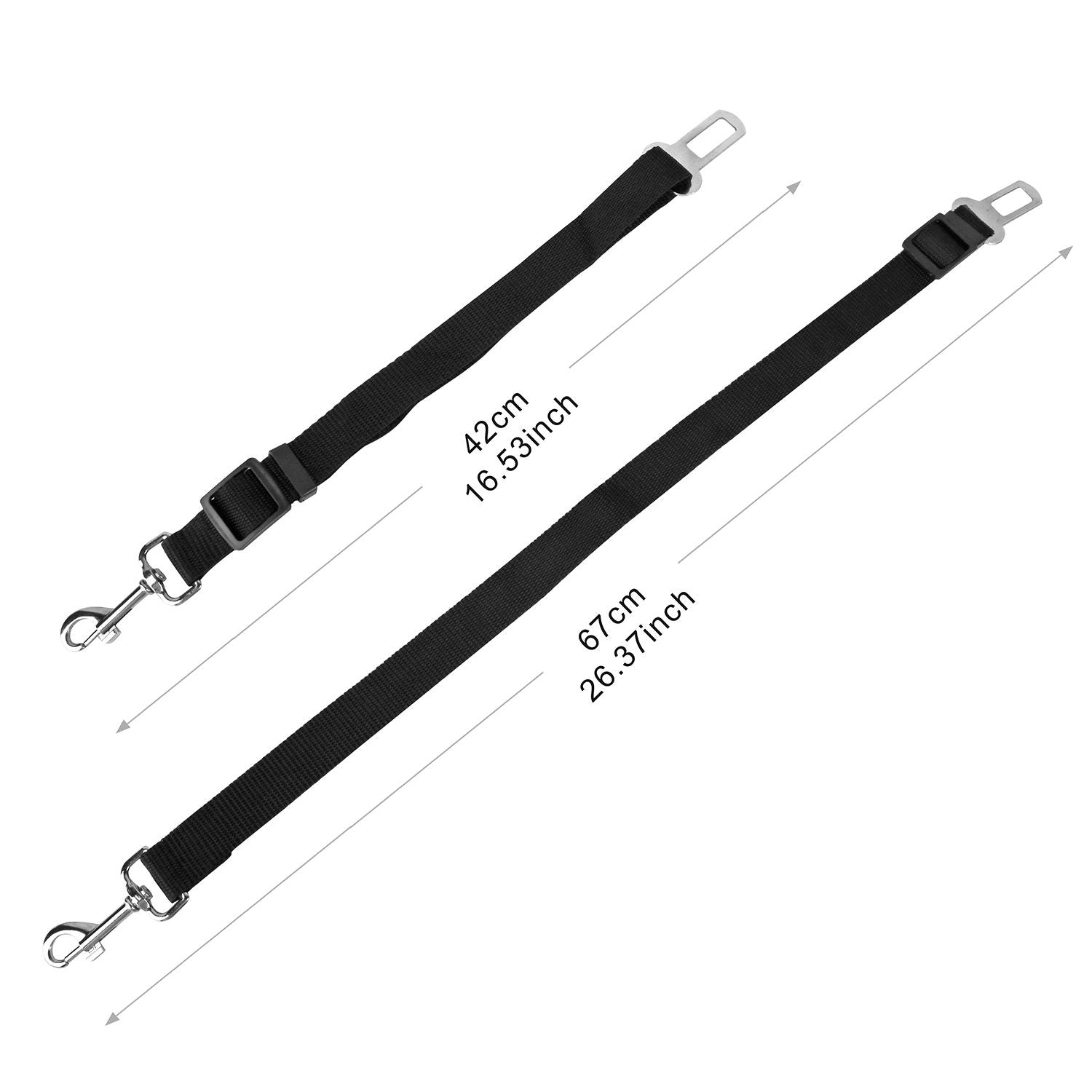 2Pcs Pet Dog Seat Belt Leash Adjustable Pet Dog Cat Safety Leads Harness - Discount Msrp 