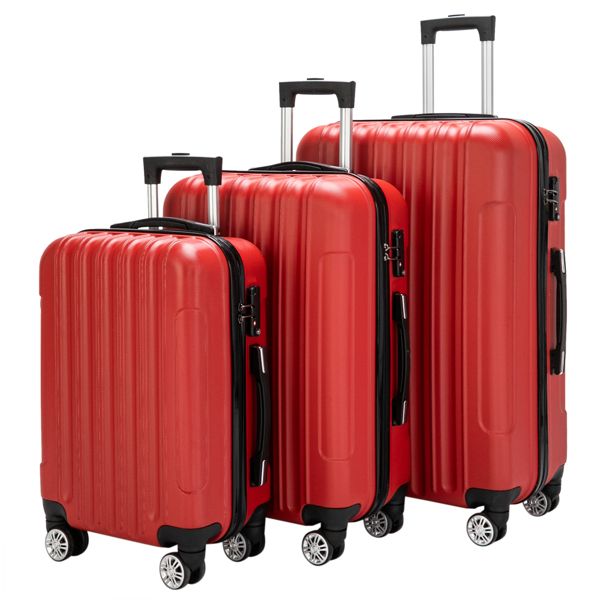 3-in-1 Multifunctional Large Capacity Traveling Storage Suitcase Luggage Set Red - Discount Msrp 