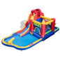 9-in-1 Inflatable Bounce Castle with Water Slide and Splash Pool without Blower - Discount Msrp 