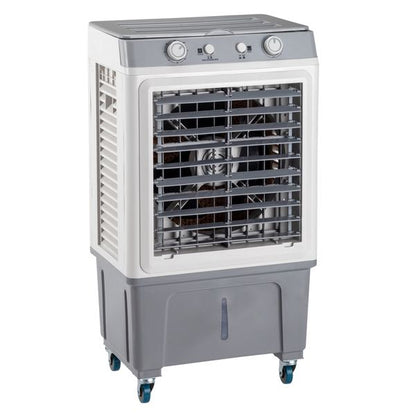 3 in 1 Portable Evaporative Cooler,Indoor,Outdoor,2353CFM Personal Air Cooler,7.9 Gal Large Water Tank & Scroll Casters, 4 Ice Packs,White, Manual control - Discount Msrp 