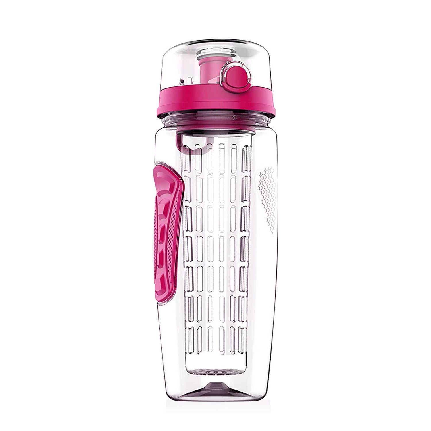 Fruit Infuser Water Bottle 32OZ Juice Shaker Sport w/ Flip Top Lid Anti-Slip Grips For Office Home Sport Running Walking Hiking - Discount Msrp 