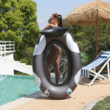 PVC inflatable with net floating row lounger whale ride strawberry modeling swimming ring - Discount Msrp 