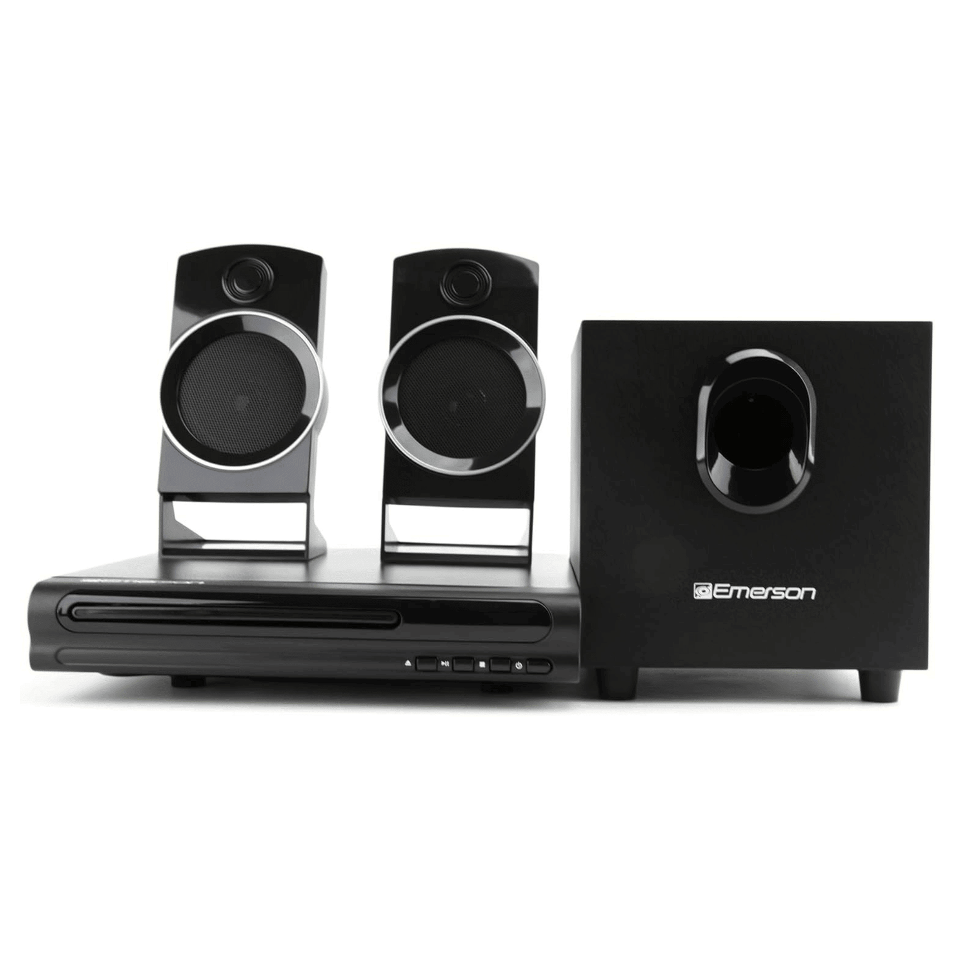 Emerson Speaker Surround Sound System & 2.1 Channel Home Theater DVD Player - Discount Msrp 