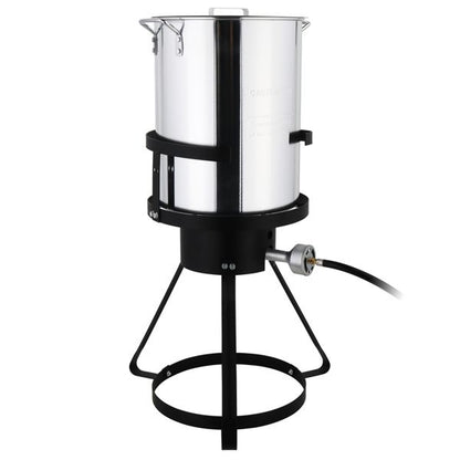 13*32in Iron Aluminum Black Round Tripod Stove Rack Silver Fryer Gas Fryer - Discount Msrp 