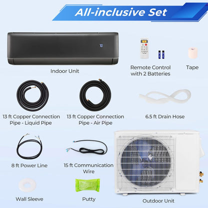 12000 BTU 21 SEER2 208-230V Wifi Enabled Mini Split Air Conditioner and Heater Gray - Discount Msrp 