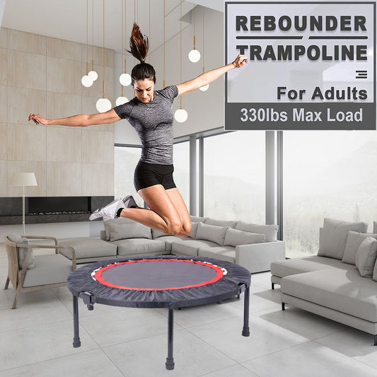 40 Inch Mini Exercise Trampoline for Adults or Kids - Indoor Fitness Rebounder Trampoline with Safety Pad | Max - Discount Msrp 