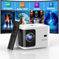 5G WiFi Mini Bluetooth Projector 4K Support, 300 ANSI HD 1080P Portable Video Projector, ±40° Vertical Keystone|Zoom|Timer, DBPOWER Smartphone Projector Outdoor Movie for PC/TV(White) - Discount Msrp 