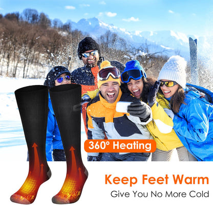 Electric Heated Socks for Men Women Battery Powered Heated Socks Rechargeable Feet Warmer with 4 Temperature Levels Indoor Outdoor Machine Washable - Discount Msrp 