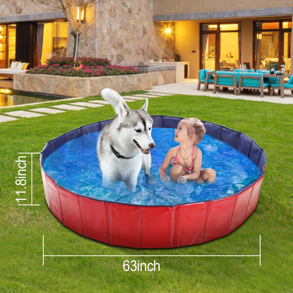 Foldable Pet Swimming Pool PVC Kiddie Baby Dog Swim Pool Bathing Tub Playmat Kids Pools - Discount Msrp 