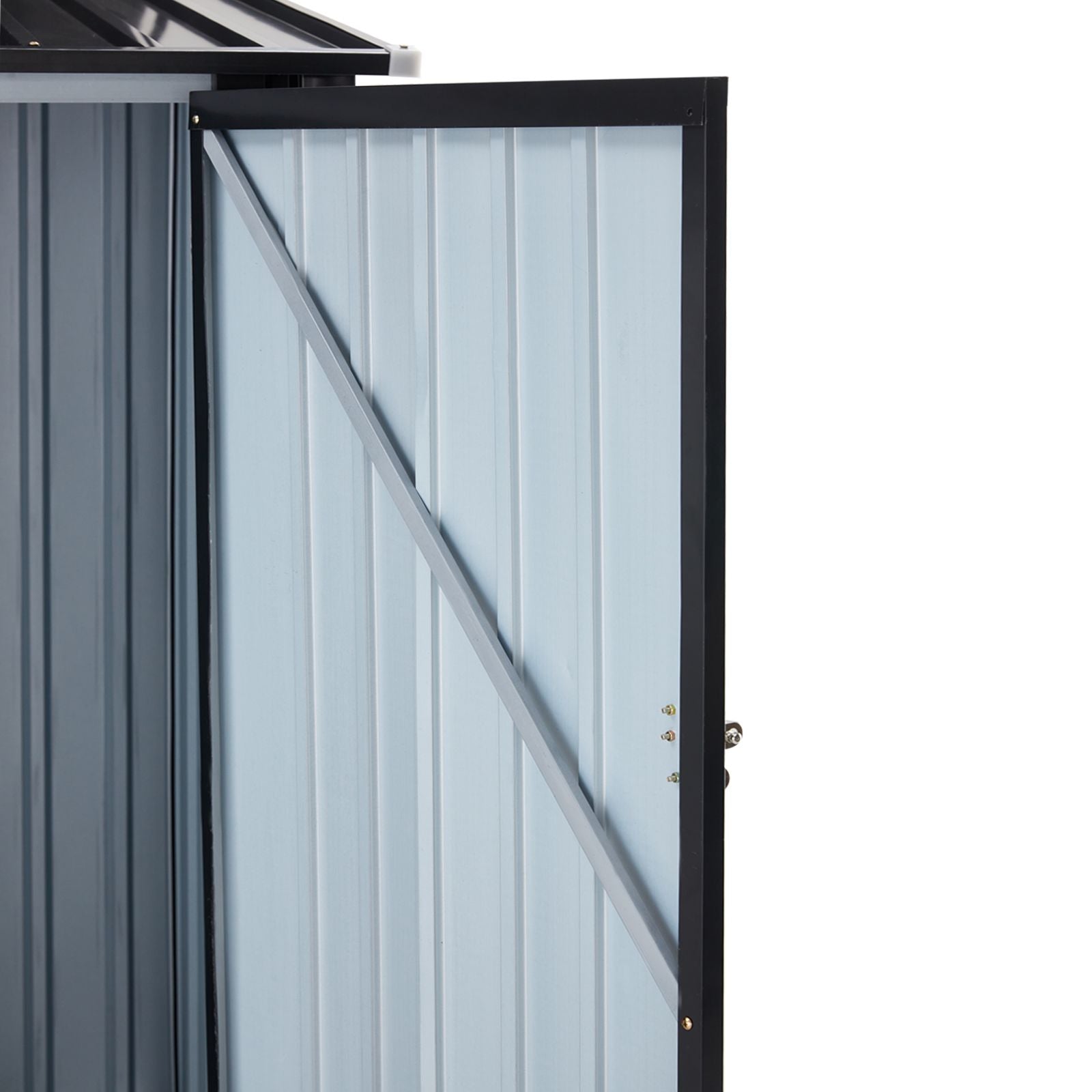 Outdoor Storage Shed, 3 x 3 FT Metal Steel Garden Shed with Single Lockable Door, Small Shed Outdoor Steel Utility Tool Shed for Backyard Patio Garden Lawn - Discount Msrp 