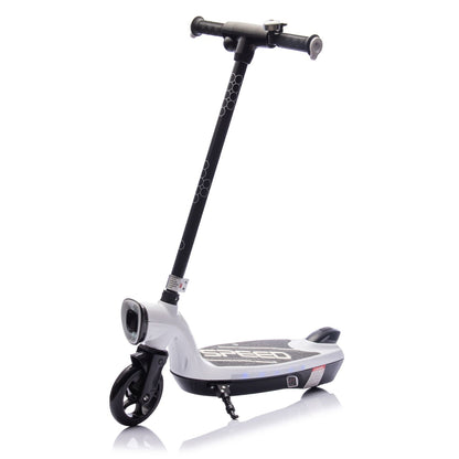 Kids Ride On Electric Scooter With Kickstand,Scooter Bell,Faster Speed And Longer Usage Time,Rear Brake,Wider Pedal,Non-Slip Handle,Colorful LED Lights,5.59-6.84 MPH For Kids 6+. - Discount Msrp 