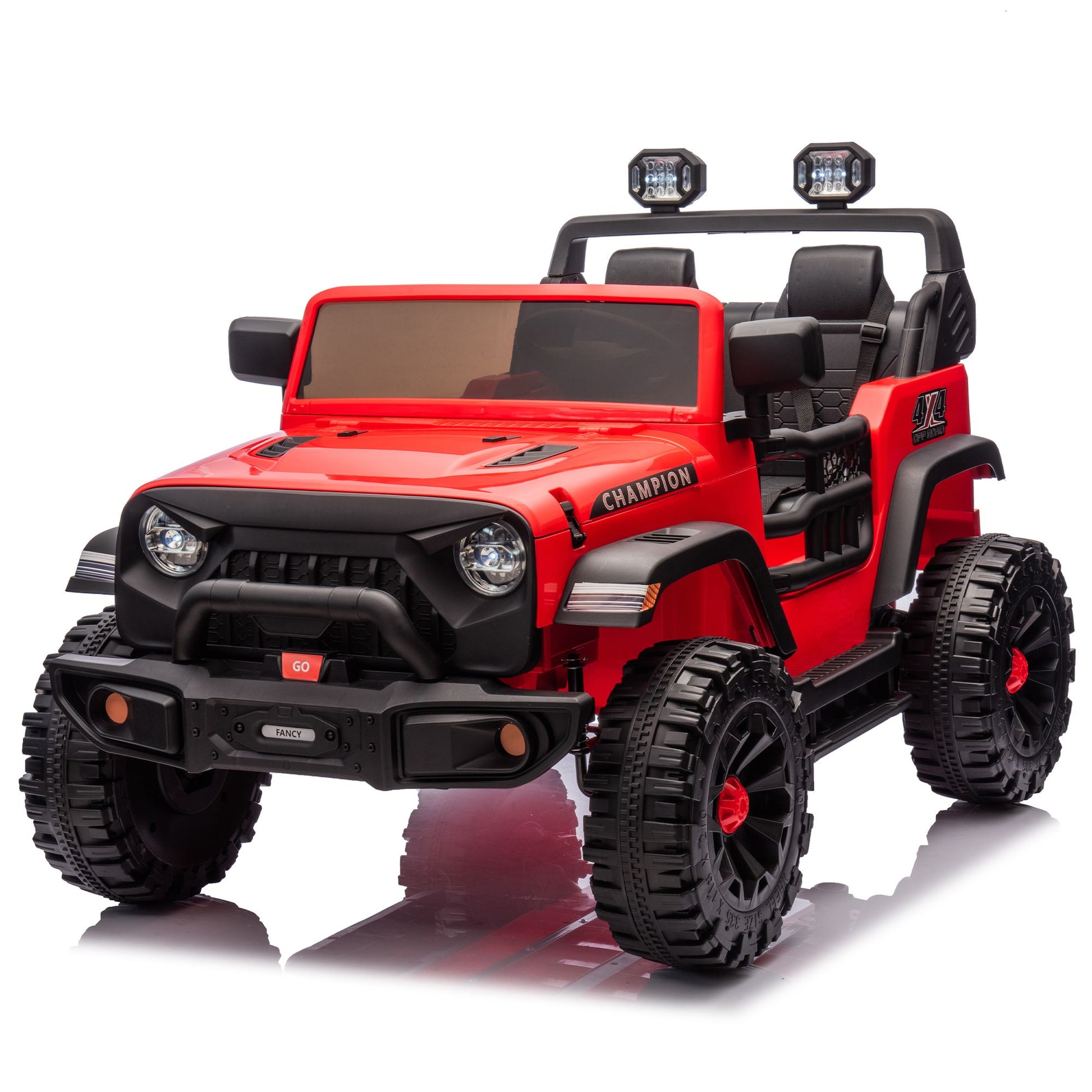 24V Two-seater Kids Ride On Electric Car W/parents control,Seat width 19.69in,400W motor,Four-wheel suspension,light&searchlight,USB,MP3,Bluetooth,Provide a speed of 1.86-4.35MPH for kids of 3+. - Discount Msrp 