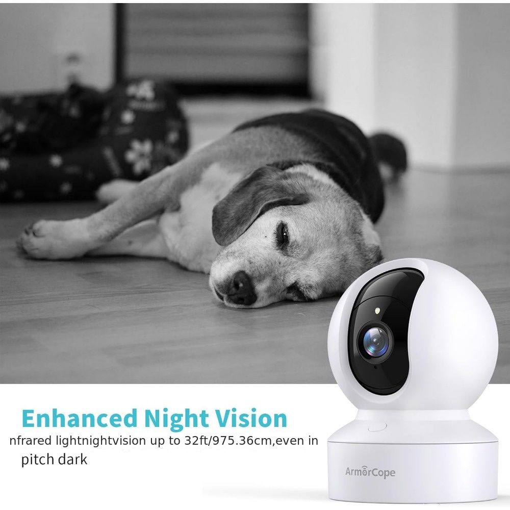 Pet Camera, 2K HD Dog Camera with Mobile APP, 360° Pan/Tilt View Puppy Camera, MagivPix Night Vision, Motion Tracking Alert with Cloud/Local SD, Home Indoor Security Camera - Discount Msrp 