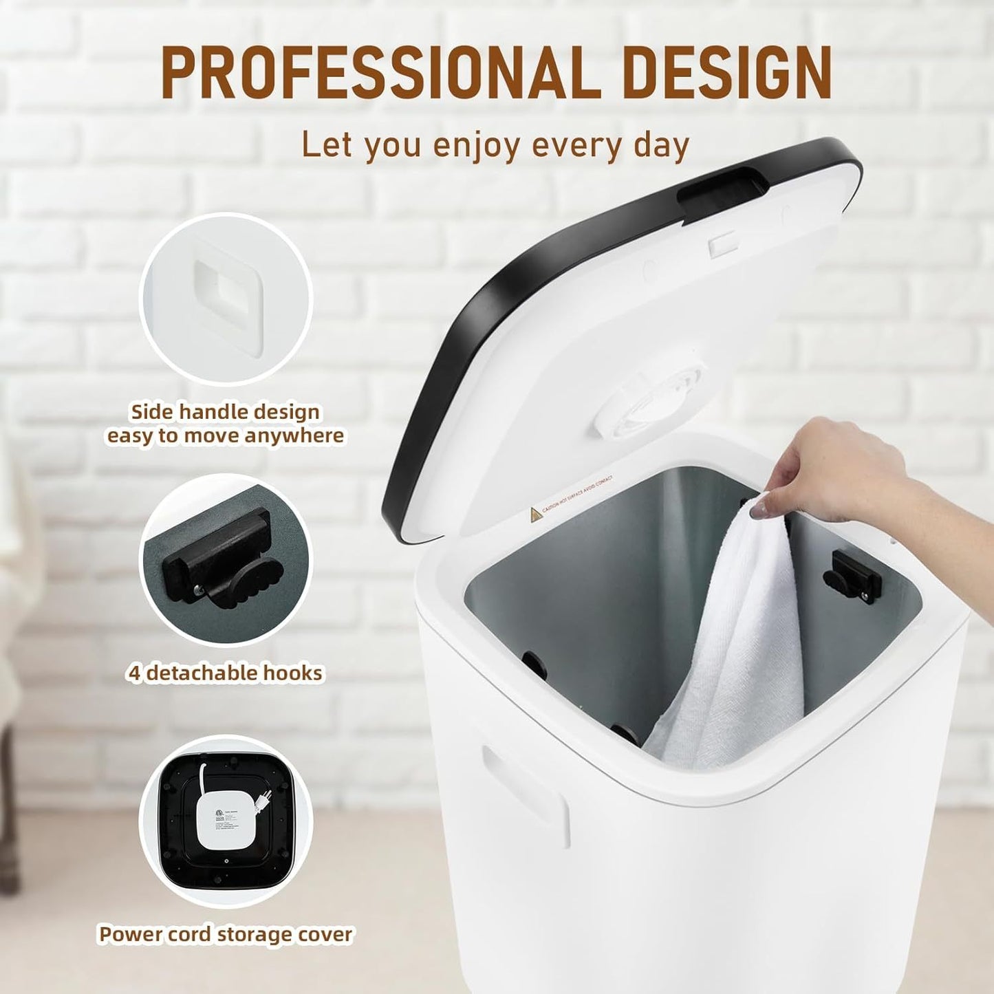 Towel Warmer 20L, Towel Warmer Bucket with 24h Delay Timer, 20/40/60 Min Auto Shut Off, Child Lock, LED Screen & U-Shaped Light, Large Towel Warmer for Bathroom, Spa, Bathrobe, Blanket & Pajama - Discount Msrp 