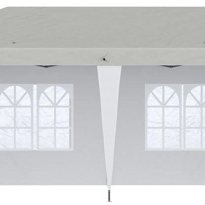 Outsunny 10' x 20' Pop Up Canopy Tent with 4 Sidewalls, Heavy Duty Tents for Parties, Outdoor Instant Gazebo with Carry Bag, for Outdoor, Garden, Patio, White - Discount Msrp 